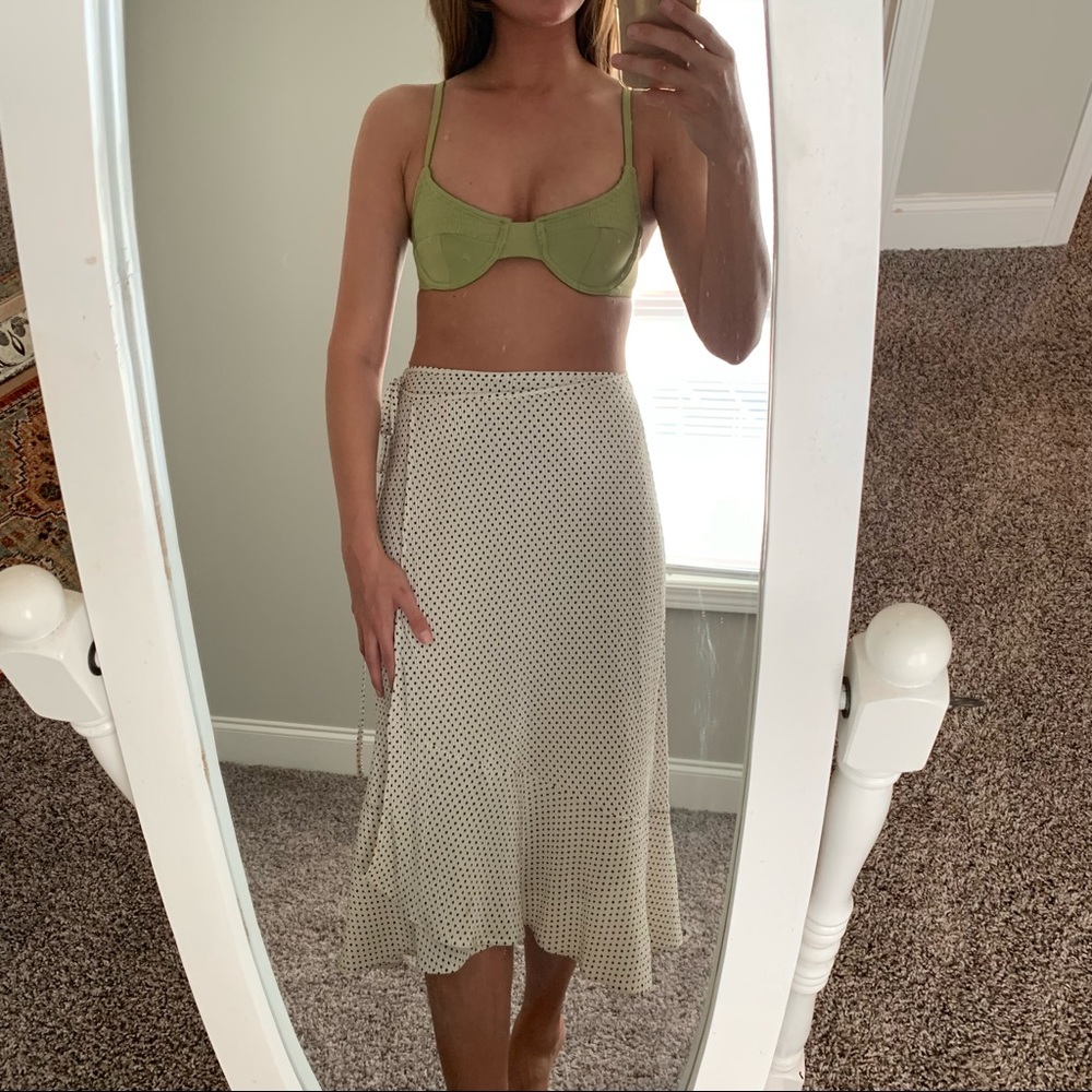 4Sienna Cream Polka Dot Wrap Skirt